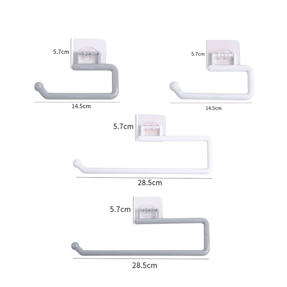 Adjustable Self-Adhesive Toilet Paper Holder - Strong Plastic Bathroom Tissue Roll Rack for Kitchen, WC & Bathroom Storage | Space-Saving Design for Small Spaces & RVs