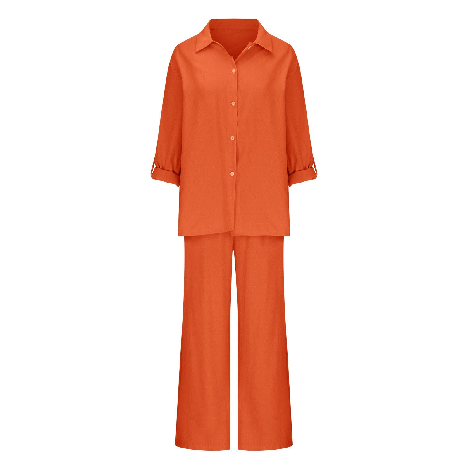 Women's Casual Lounge Wear Sets - 100% Cotton Linen Jogging Suits & Wide Leg Pants | Soft Comfortable Outfits for Home, Yoga & Relaxation | Perfect Gift Set for Women