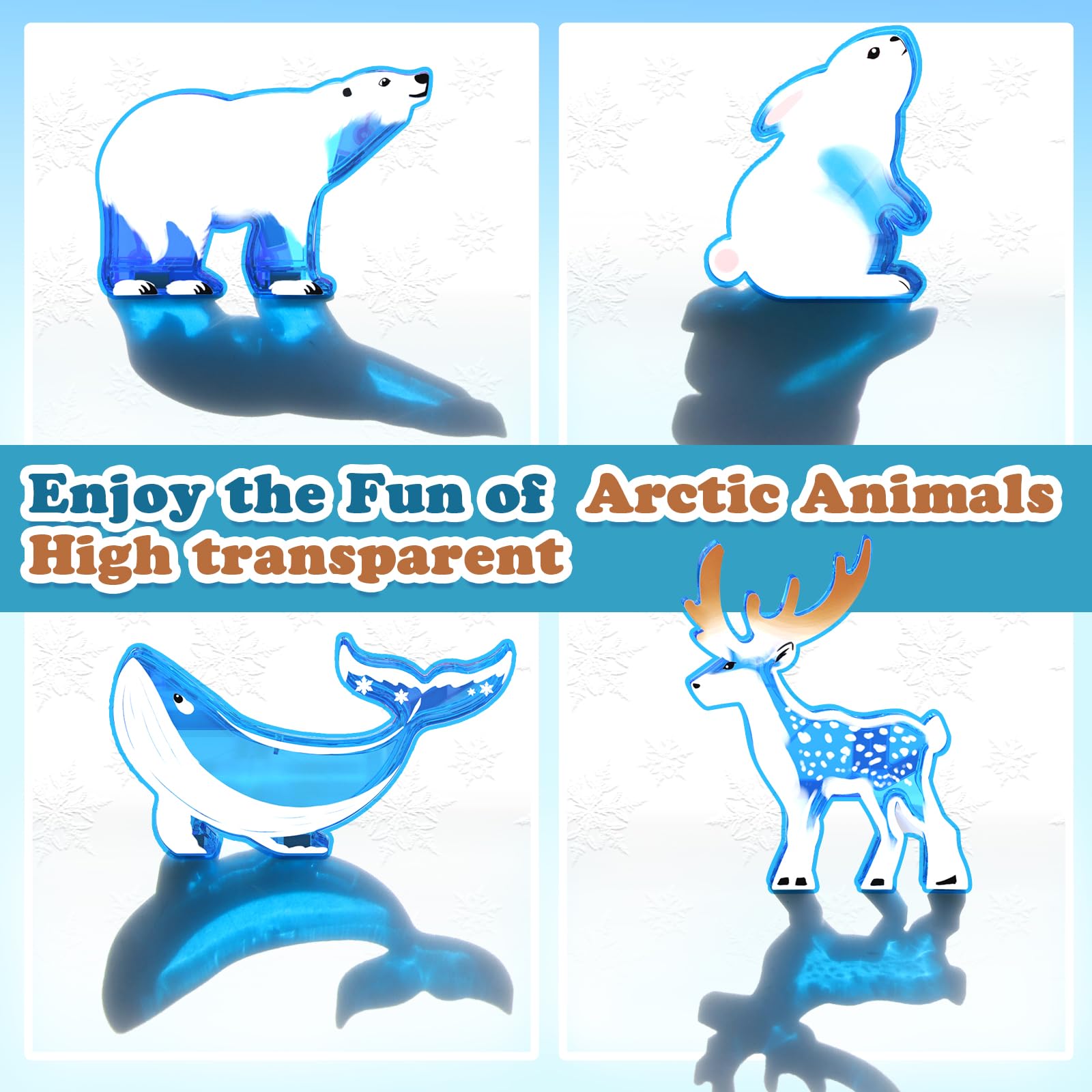 Magnetic Building Blocks for Kids - Arctic Animals & Winter Themed Tiles | STEM Learning Toys for Girls & Boys Ages 3-8 | Creative Construction Games | Perfect for Birthday Gifts & Preschool Educational Play