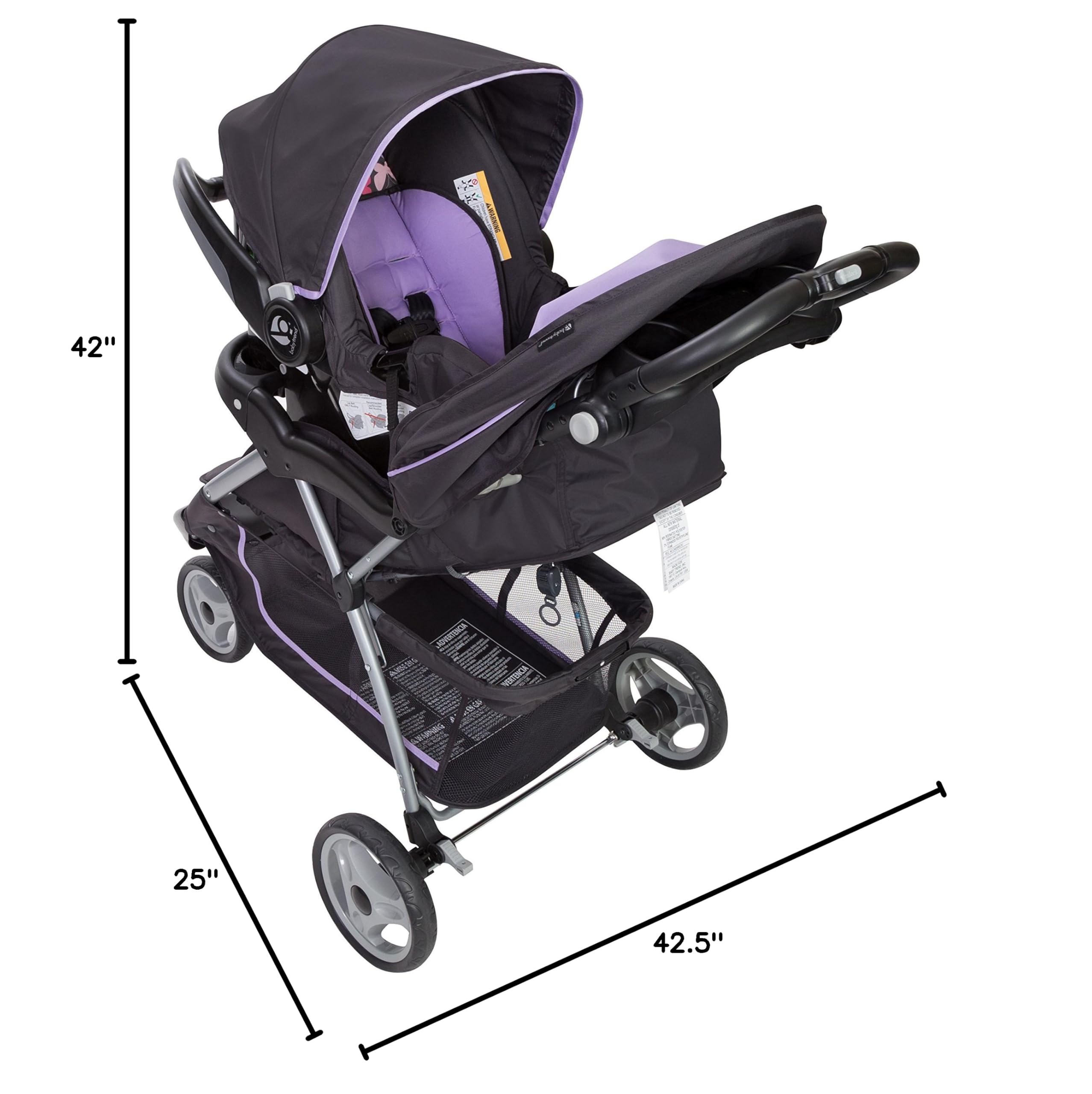 Baby Trend EZ Ride 35 Travel System Stroller & Car Seat Combo - Lightweight Infant Stroller with Removable Car Seat for Newborns | Perfect for Travel, Shopping & Daily Walks with Baby