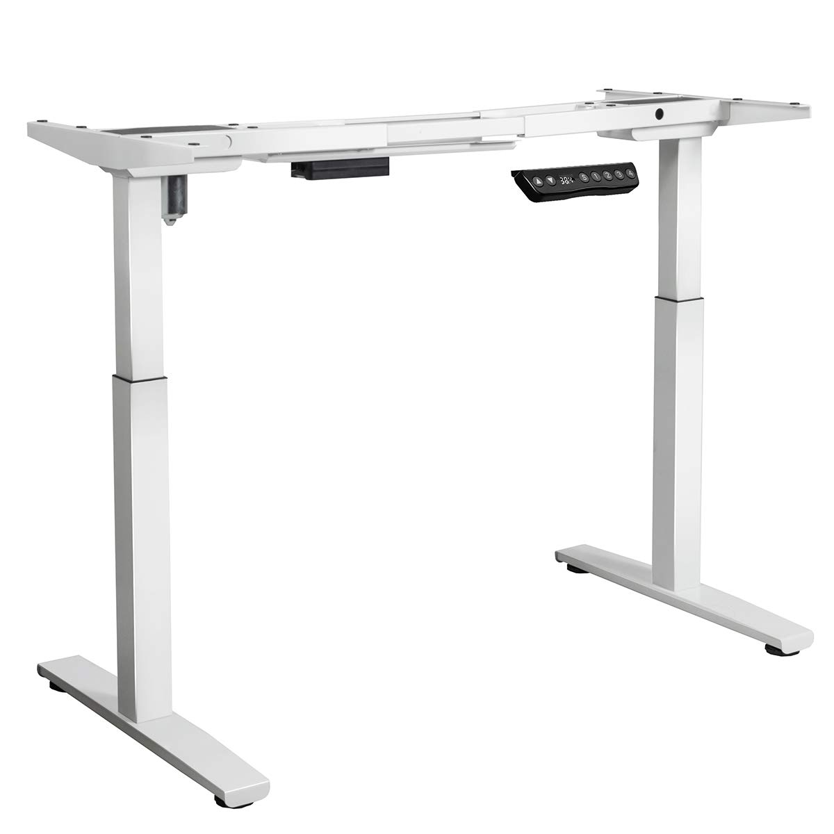 Tangkula Electric Standing Desk Frame - Adjustable Height & Width, Single Motor Ergonomic Sit Stand Desk Base with Memory Controller | Perfect for Home Office, Gaming & Workspace Setup