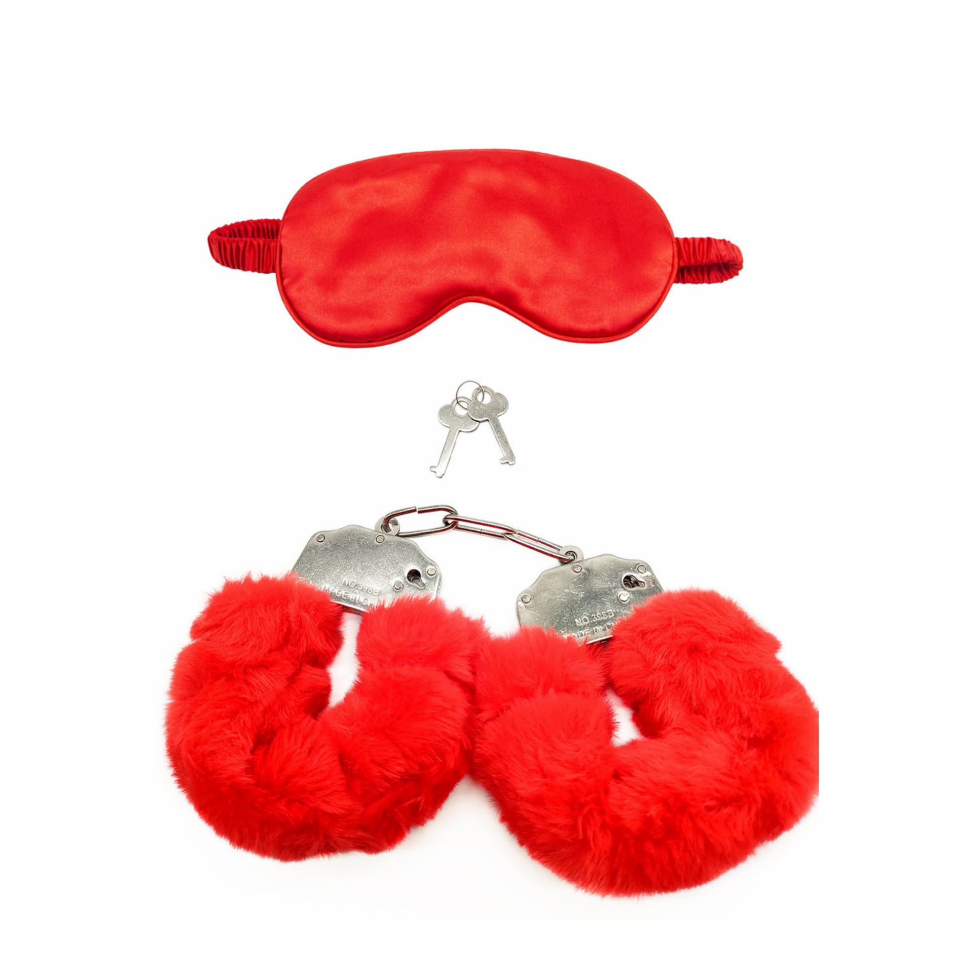 Lightweight Bondage Kit for Couples - Silk Blindfold & Mask Set for Role Play, BDSM, Bedroom Fun (Red, Small) - Perfect for Sensual Play, Spicing Up Relationships & Adult Parties