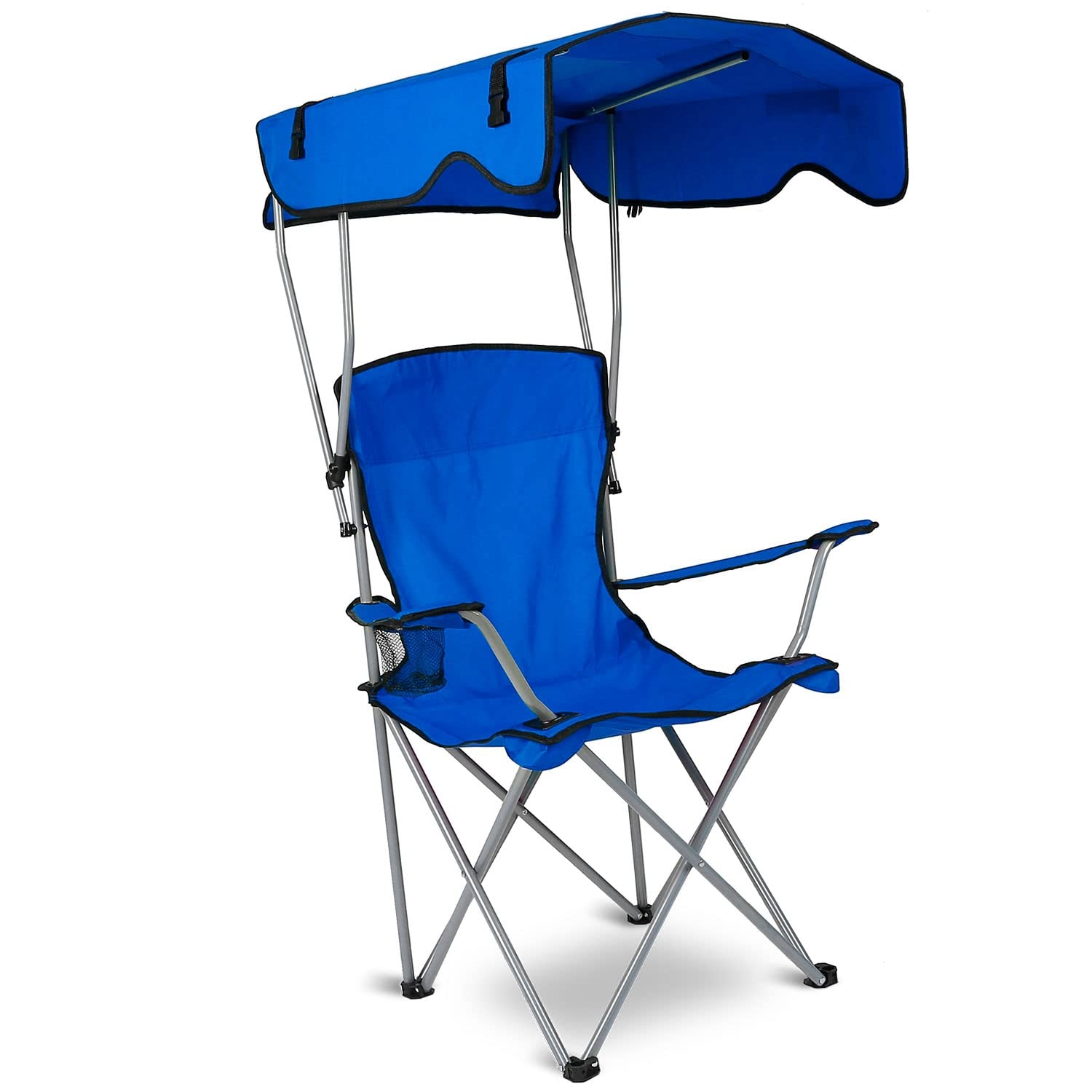 Upgraded Outdoor Canopy Camping Chair with Sun Shade - Portable Folding Chair with Cup Holder, Heavy Duty Steel Frame & Ergonomic Design - Perfect for Beach, Camping, Backyard, Picnic, Fishing & Outdoor Events (28