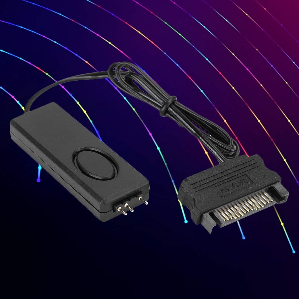 Mini 3-Pin ARGB Fan Controller with RF Remote - for PC RGB Lighting & LED Strips