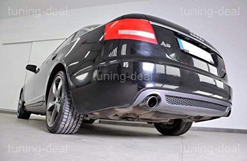 Audi A6 C6 Saloon Rear Diffuser S-Line Style Bumper Lip Spoiler - Enhance Your Car's Sporty Look for Street Racing & Show Car Events