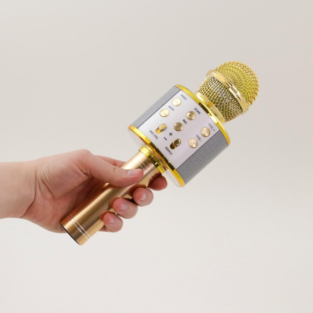 Wireless Karaoke Microphone with Bluetooth, Portable Singing Mic for Kids & Adults - Perfect for Home Parties, Travel & Entertainment