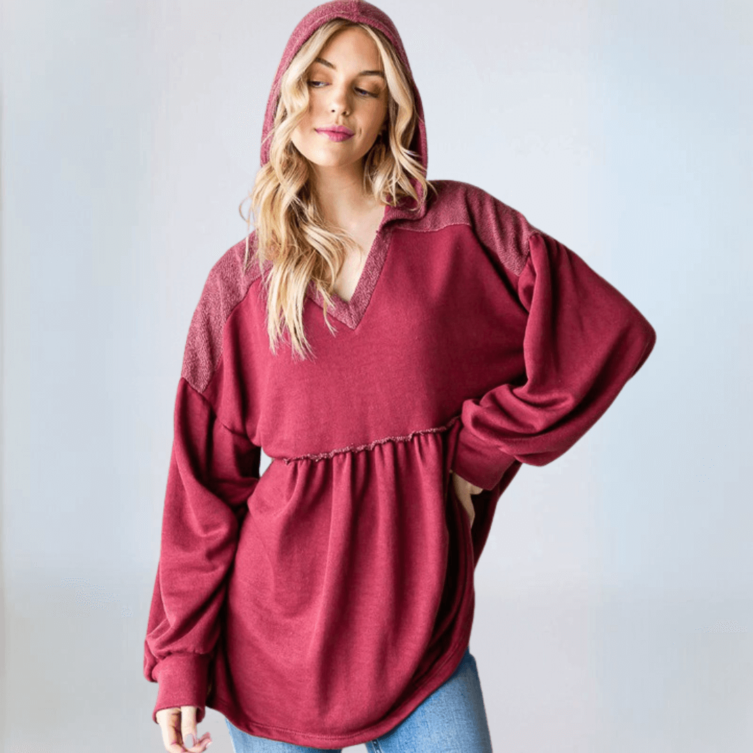 Baby Doll Cut Bishop Sleeve Tunic Top - Women's Flowy Blouse for Casual Wear | Perfect for Spring & Summer Outfits, Date Nights, and Office Attire
