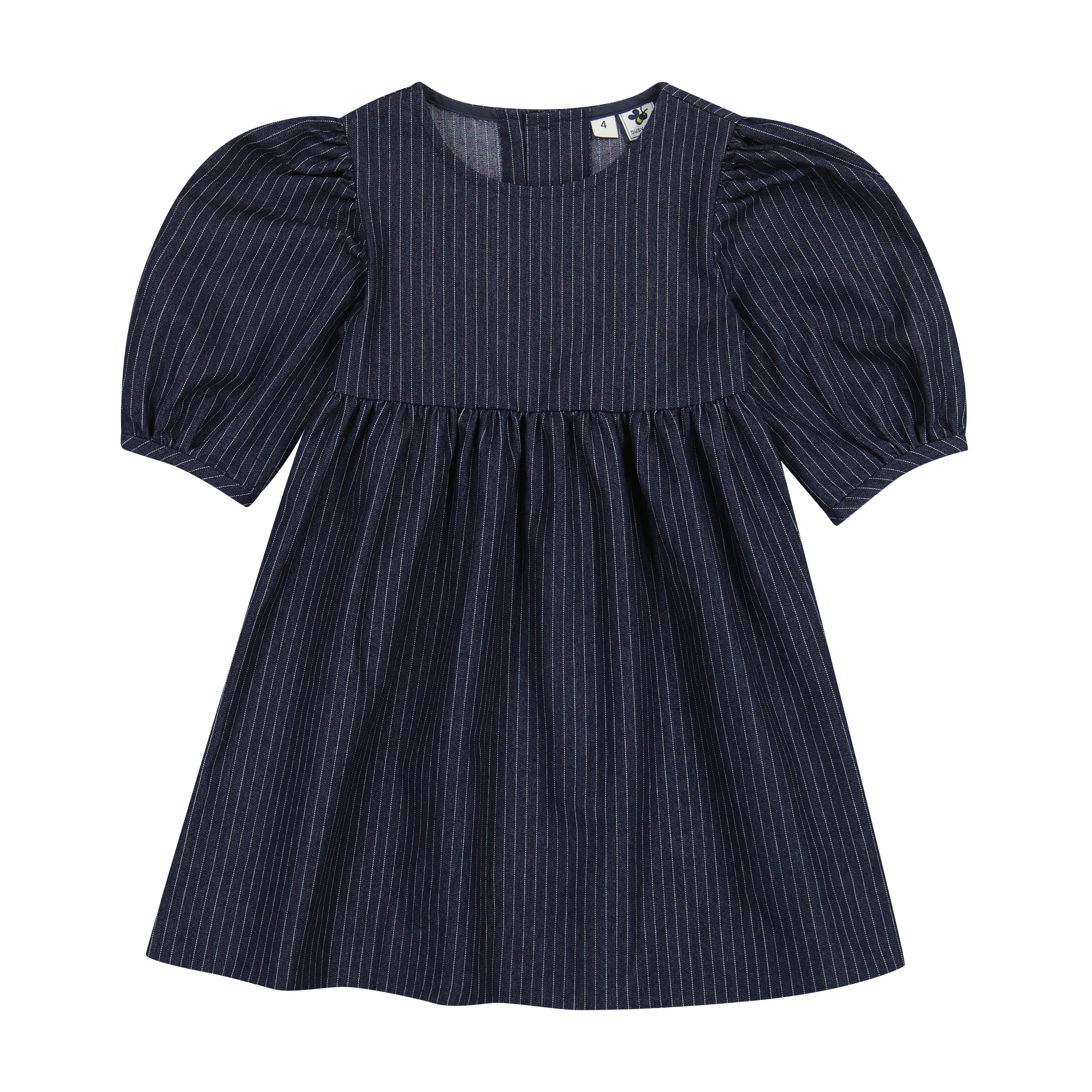 Nellie Girls Denim Stripe Dress - Cute Casual Outfit for School, Playdates & Everyday Wear