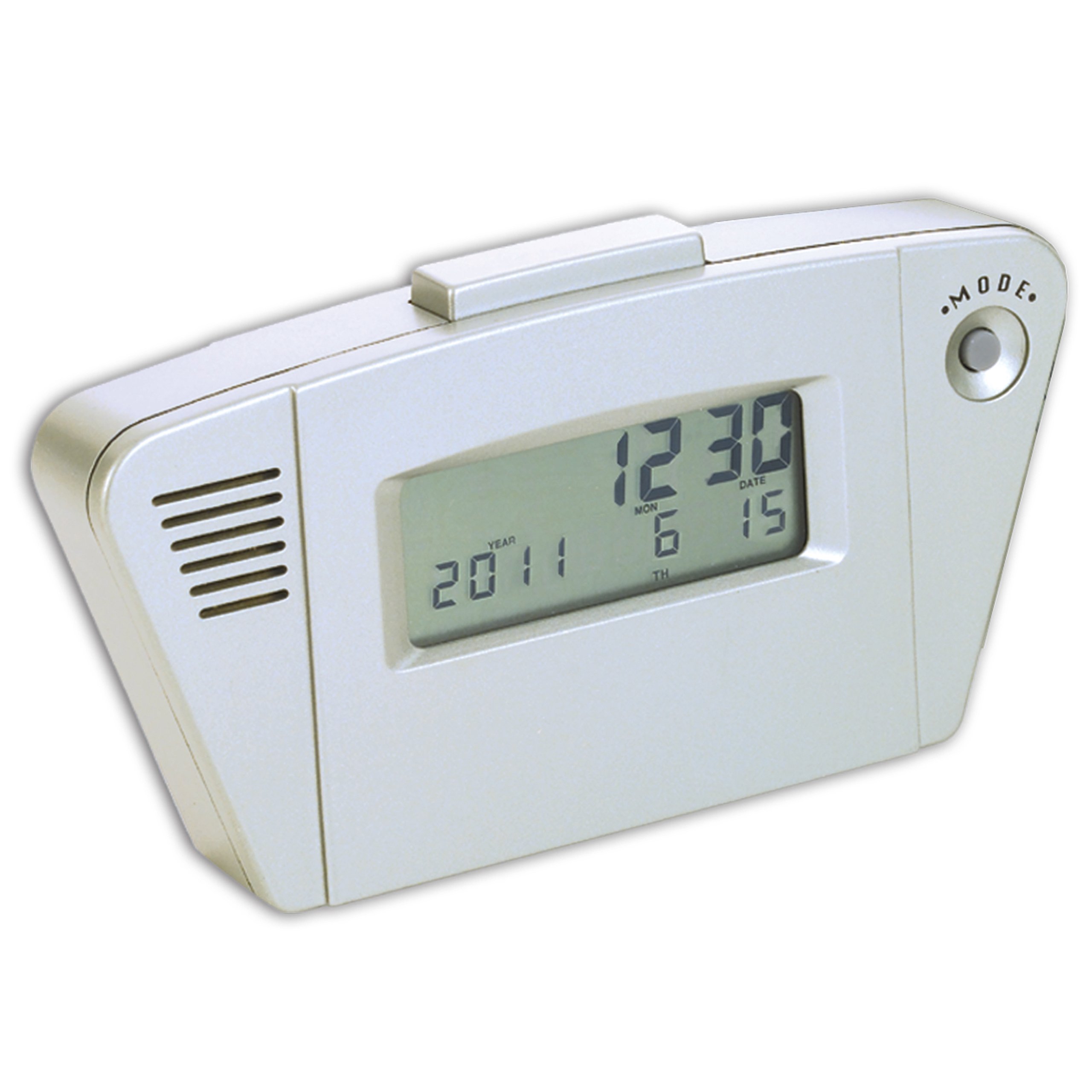Natico Silver Digital Desk Clock with Countdown Timer - Event Countdown, Alarm, Date & Temperature Display - Perfect for Office, Bedroom, and Home Decor (10-AC124)