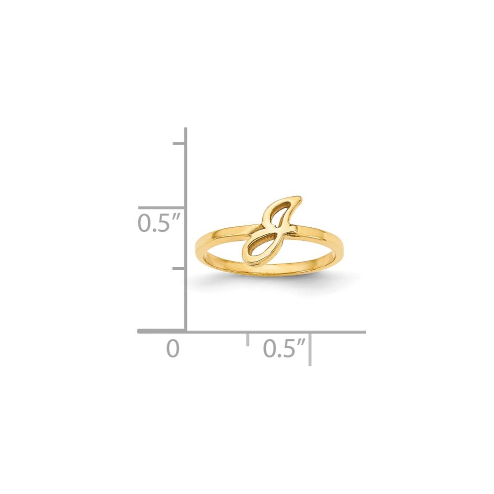 925 Sterling Silver Yellow Gold-Plated Personalized Initial Ring - Laser Engraved Script/Block Font Letter Ring for Women - Perfect Gift for Anniversary, Birthday & Valentine's Day
