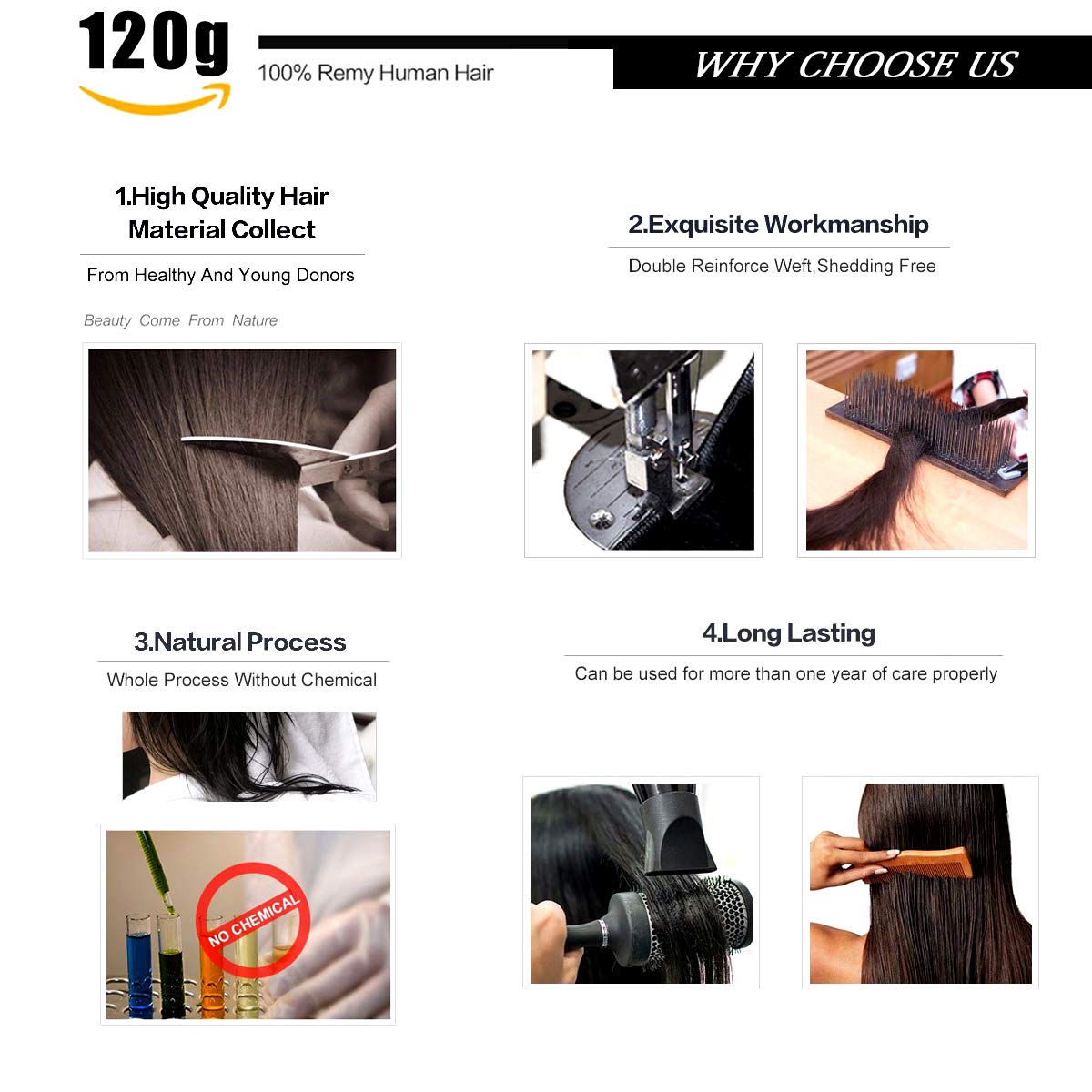 Clip in Hair Extensions 18 Inch Real Human Hair 120g 7pcs - #4/27 Chocolate Brown to Light Blonde - Thickened Straight Clip-in Extensions for Volume & Length (Perfect for Parties, Weddings & Daily Styling)