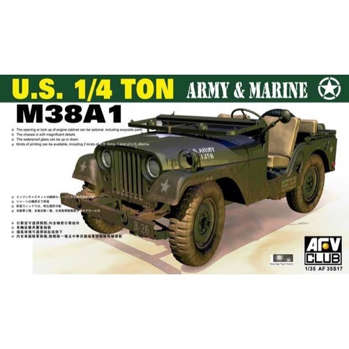 1/35 Scale AFV 35S17 M38A1 Military Utility Truck Model Kit - 4X4 Off-Road Vehicle for Collectors & Wargaming Scenes | Perfect for Diorama Building & Historical Display