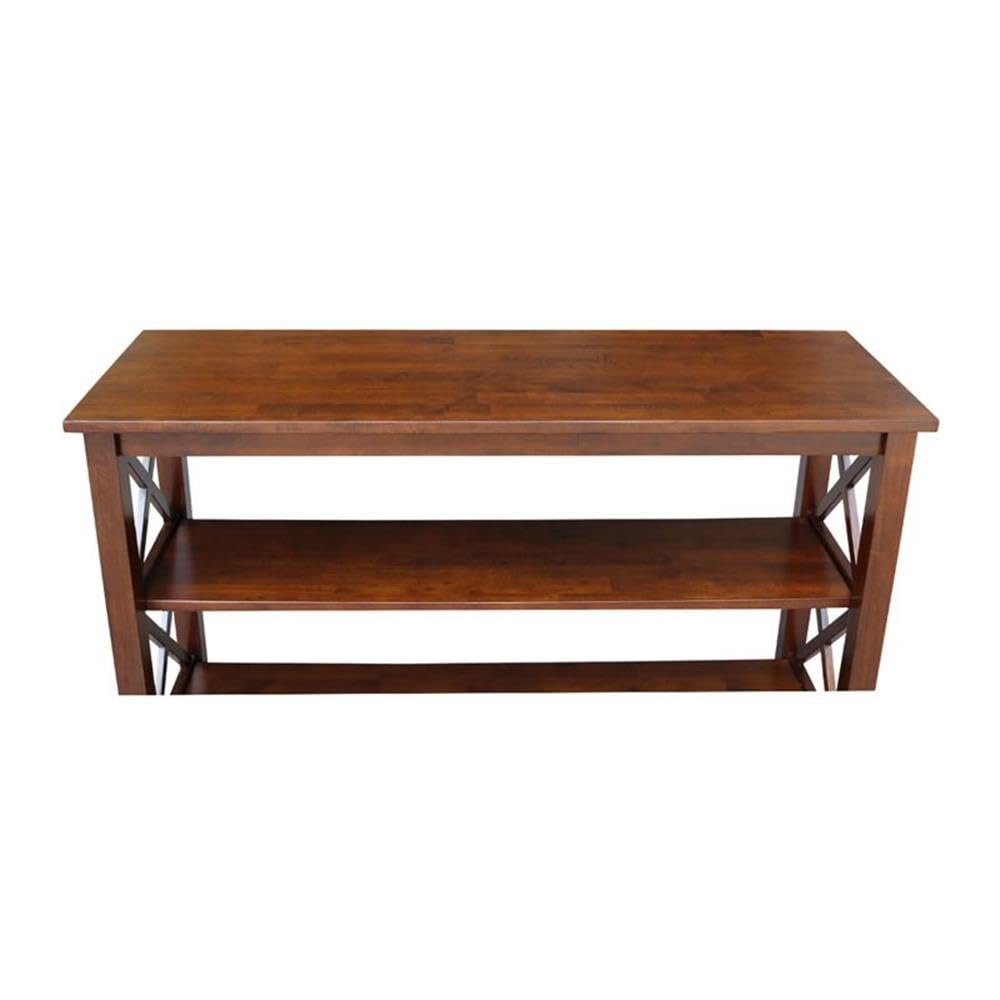 Pemberly Row Solid Mahogany Wood Traditional Console Table - Elegant Entryway Furniture for Hallway, Living Room & Foyer Decor