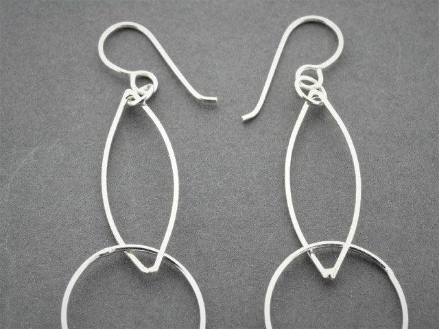 Sterling Silver Seed & Circle Earrings for Women - Minimalist Boho Jewelry for Everyday Wear & Special Occasions