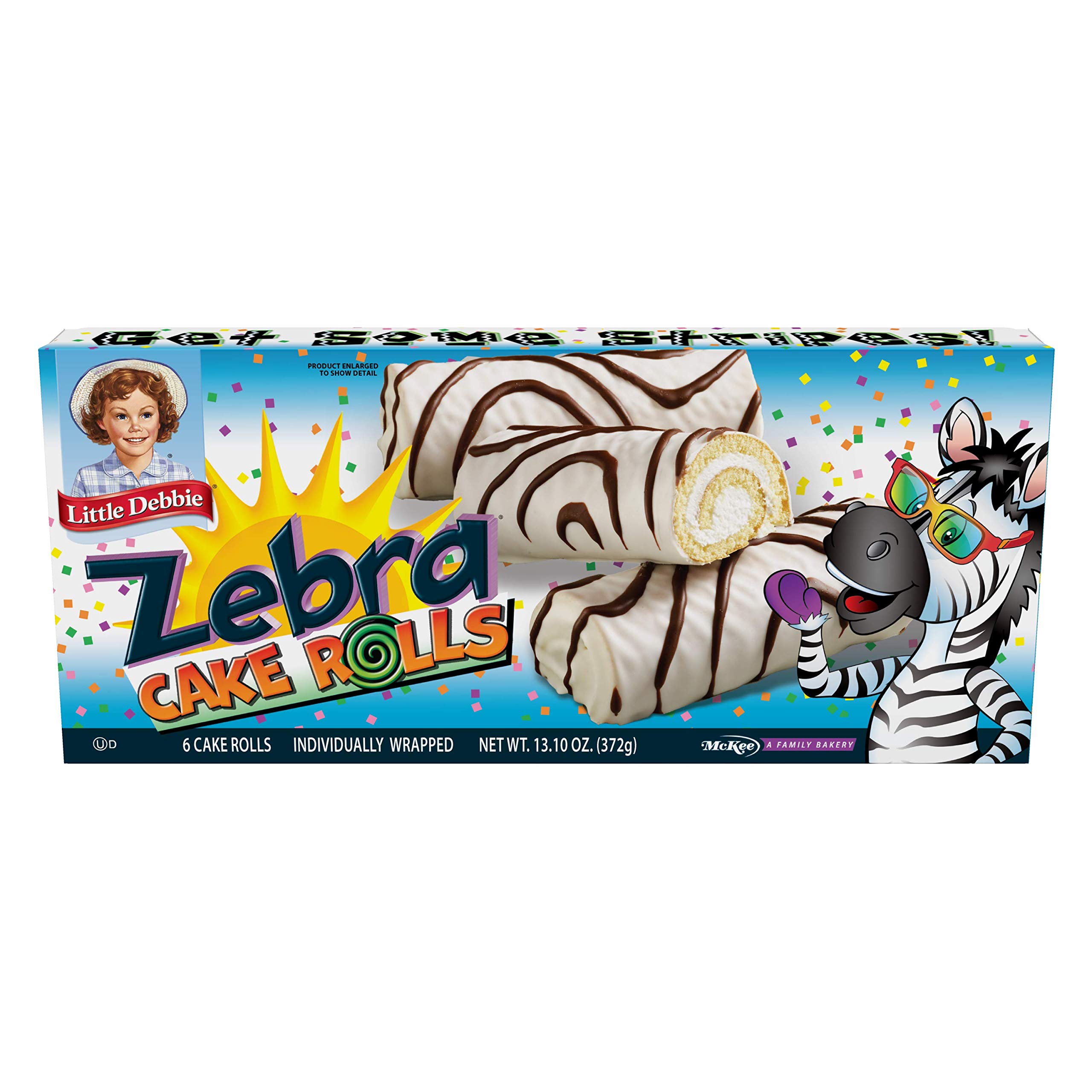 Little Debbie Cake Roll Variety Pack - 5 Piece Assortment with Zebra, Swiss, Strawberry Shortcake & Boston Creme Rolls | Delicious Snack Cakes for Lunch Boxes, Office Treats & Family Desserts