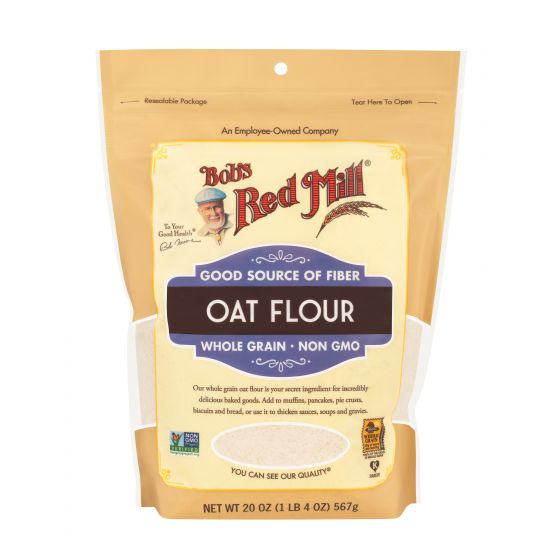 Organic Whole Grain Oat Flour by Bob's Red Mill - Gluten-Free, Non-GMO, Perfect for Baking Bread, Cookies & Healthy Recipes