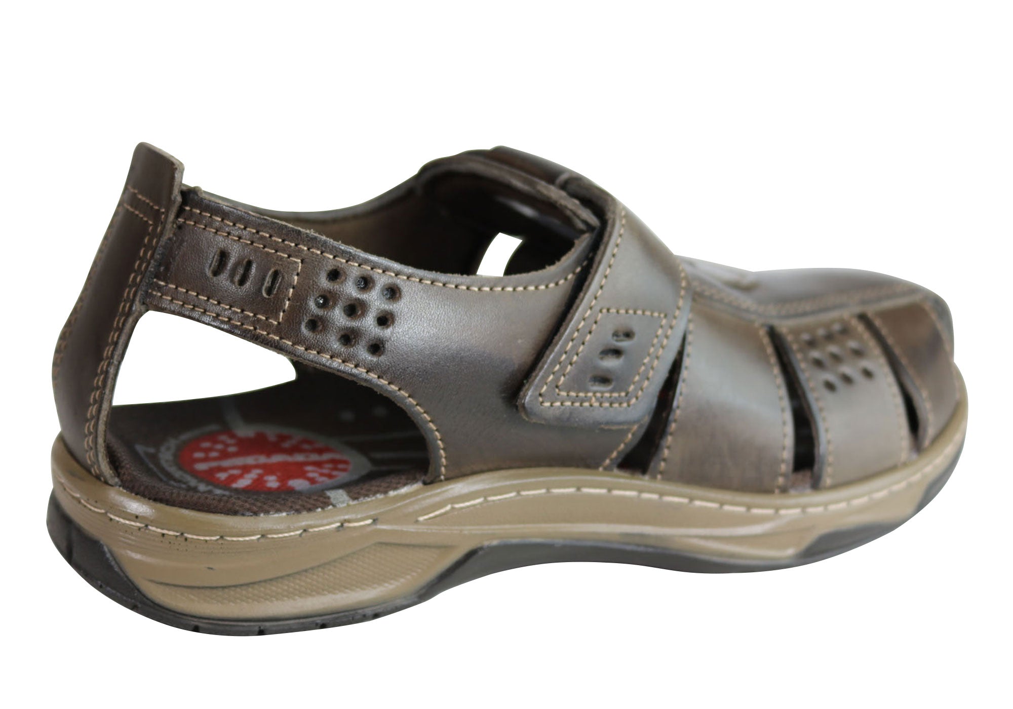Premium Kent Men's Leather Sandals with Cushioned Comfort - Handcrafted in Brazil - Perfect for Beach, Travel & Summer Outdoor Activities