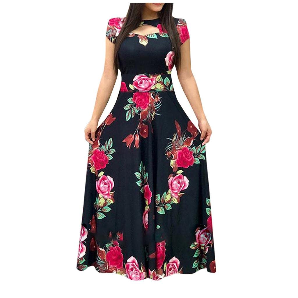 Women's Long Boho Suspender Dress - Tank Top Floor Length Casual Romper Cami Dress for Summer Beach, Music Festivals & Boho Chic Outfits