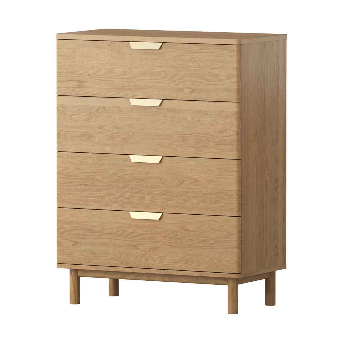 Brooks 4 Drawer Dresser - Solid Wood Bedroom Chest of Drawers for Storage | Perfect for Bedroom, Guest Room & Dorm Organization