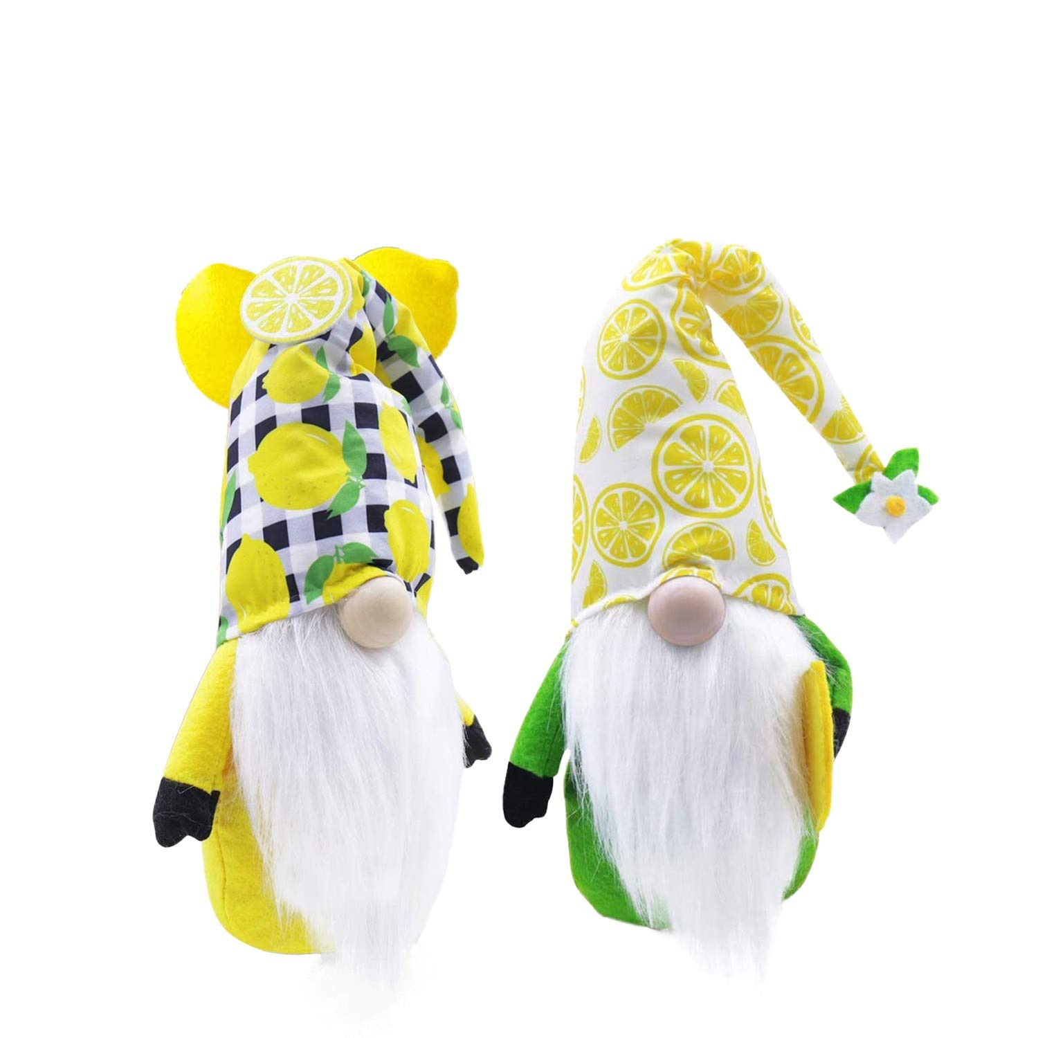 Scandinavian Lemon Gnome Decor - Faceless Doll for Farmhouse Kitchen, Living Room, Garden & Outdoor Decor - Unique Home Decoration Gift