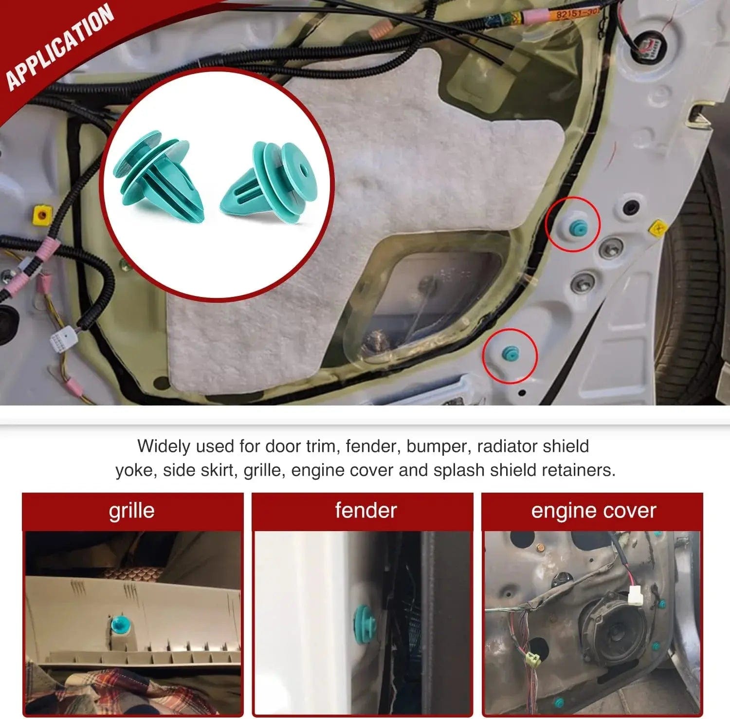 40 Pcs 9mm Hole Trim Door Panel Retainer Clips - Compatible with Toyota Corolla Camry Sequoia Tundra Tacoma - Replaces 90467-10188 & 90467-A0005 - Perfect for Car Interior Repair and Maintenance
