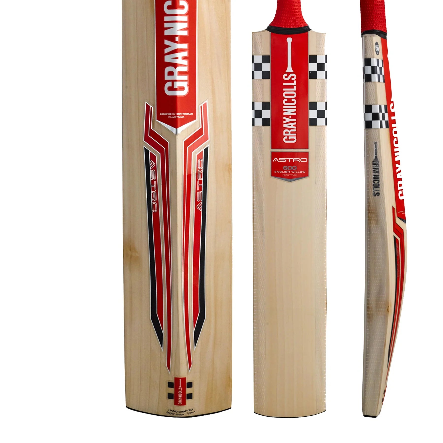 GN Astro 600 Adult Cricket Bat - Premium English Willow Wood - Lightweight & Durable for Professional & Casual Play - Perfect for Matches, Practice & Backyard Games