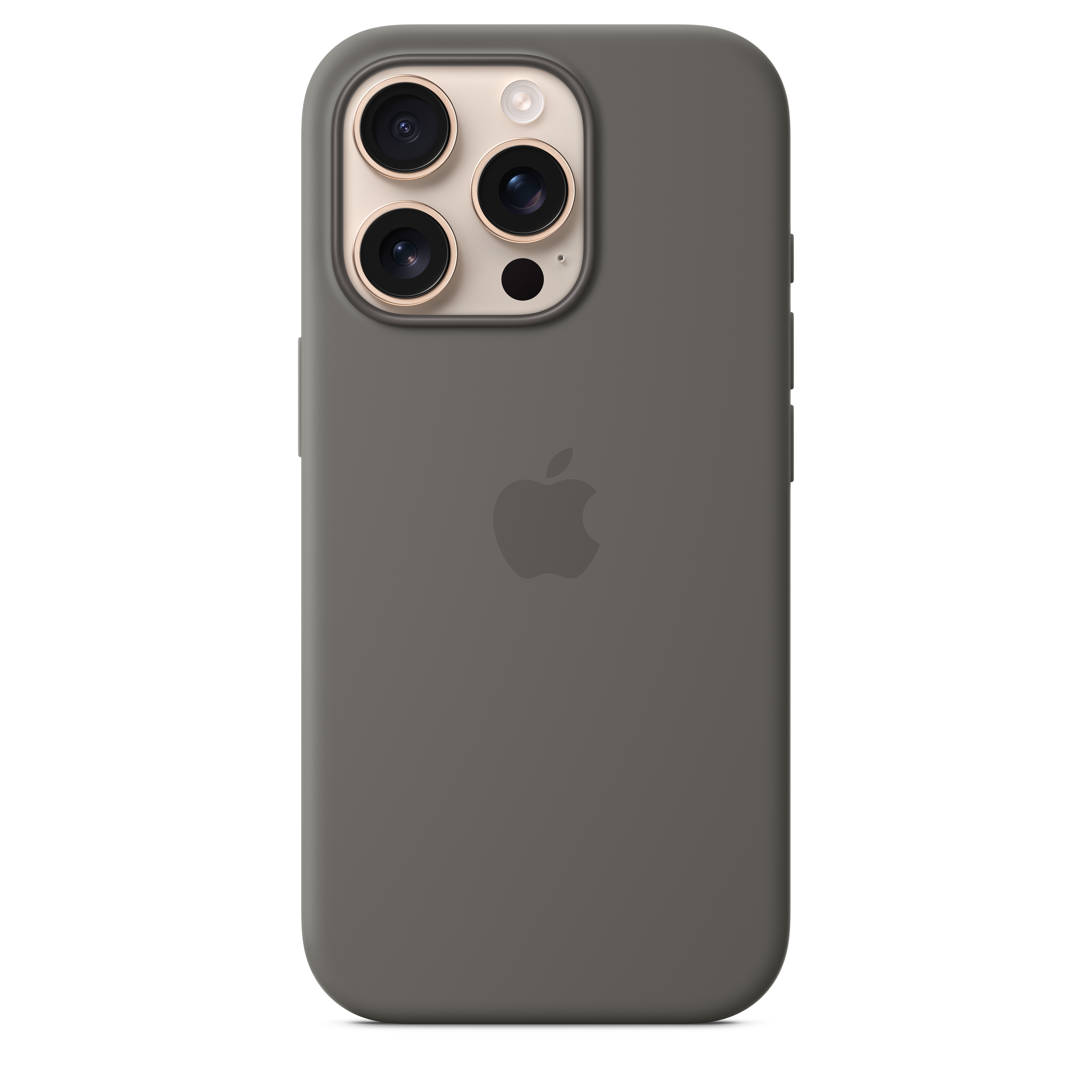 Magnetic Silicone Case with MagSafe for iPhone 16 Pro - Stone Gray | Slim Protective Cover for Everyday Use & Wireless Charging