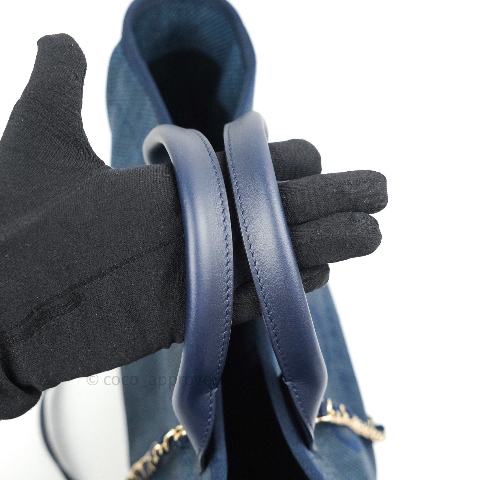 Chanel Canvas Large Deauville Tote Bag - Navy Blue 20A Collection - Luxury Designer Handbag for Women - Perfect for Travel, Work & Everyday Use