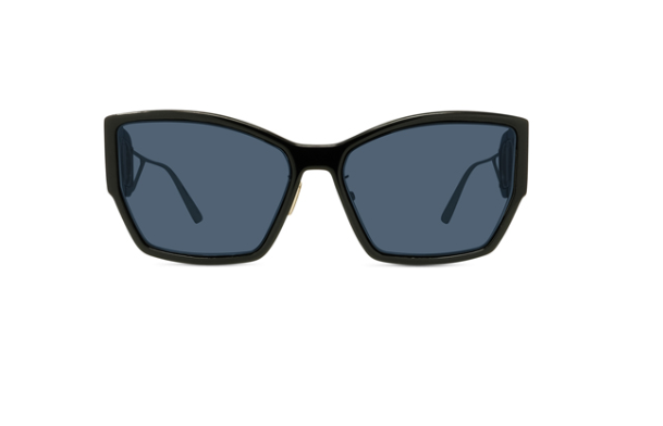 Christian Dior 30 Montaigne S2U 12B0 Black & Blue Cat Eye Sunglasses for Women - Luxury Designer Shades for Beach, Driving & Fashion Outfits