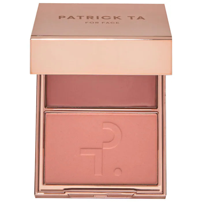 Patrick TA Major Headlines Double Take Duo Cream + Powder - Long-Lasting Blush & Highlighter Set for Day & Night Makeup | Perfect for Contouring & Glowing Skin