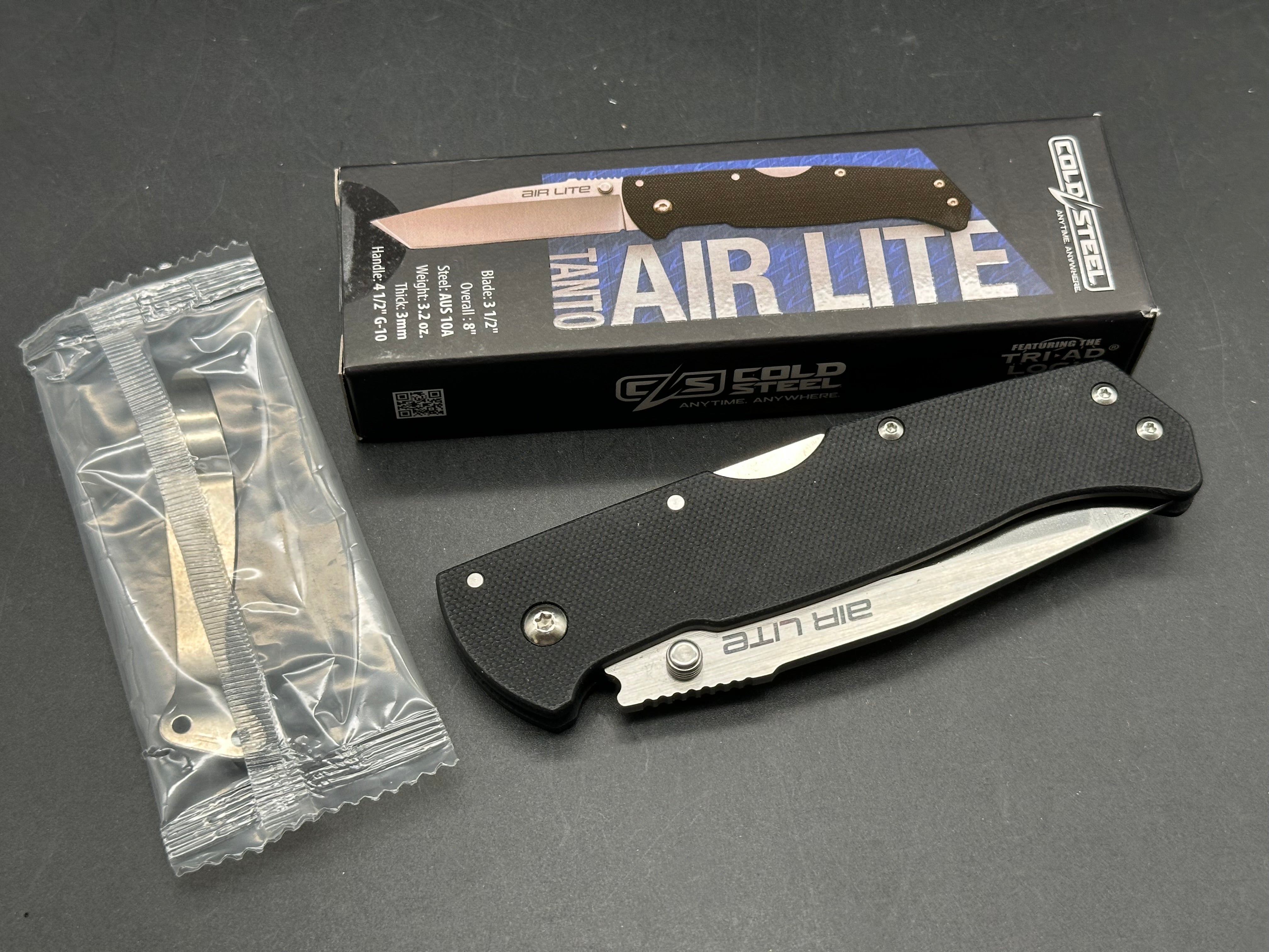 Cold Steel Air Lite Tanto AUS10A Folding Knife - 3.5