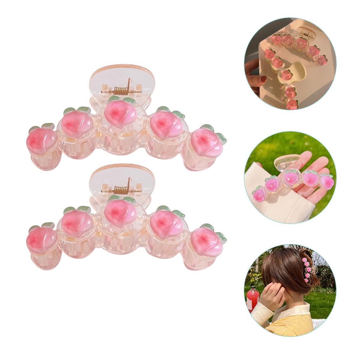 Beaupretty Fashion Hair Jaw Clamp - 2 Pack Large Hair Clips for Women, Hair Claw Clips for Thick Hair, Strong Hold Hair Accessories for Ponytail, Bun & Updo - Perfect for Bath, Salon & Everyday Styling