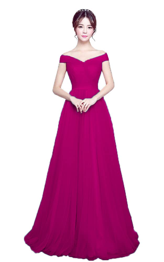 Elegant Off-the-Shoulder Red Tulle Wedding Dress - A-Line Ball Gown for Brides, Formal Parties & Special Occasions | Perfect for Weddings, Proms, Galas and Evening Events