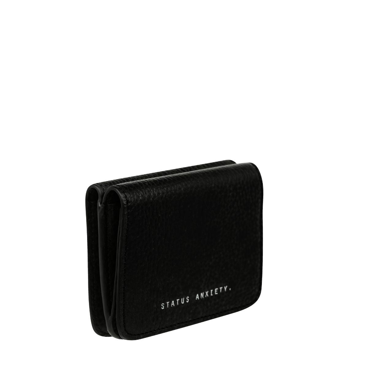 STATUS ANXIETY Miles Away Leather Card Holder Wallet - Slim RFID Blocking Minimalist Wallet for Men & Women - Perfect for Travel, Everyday Use and Gift Giving