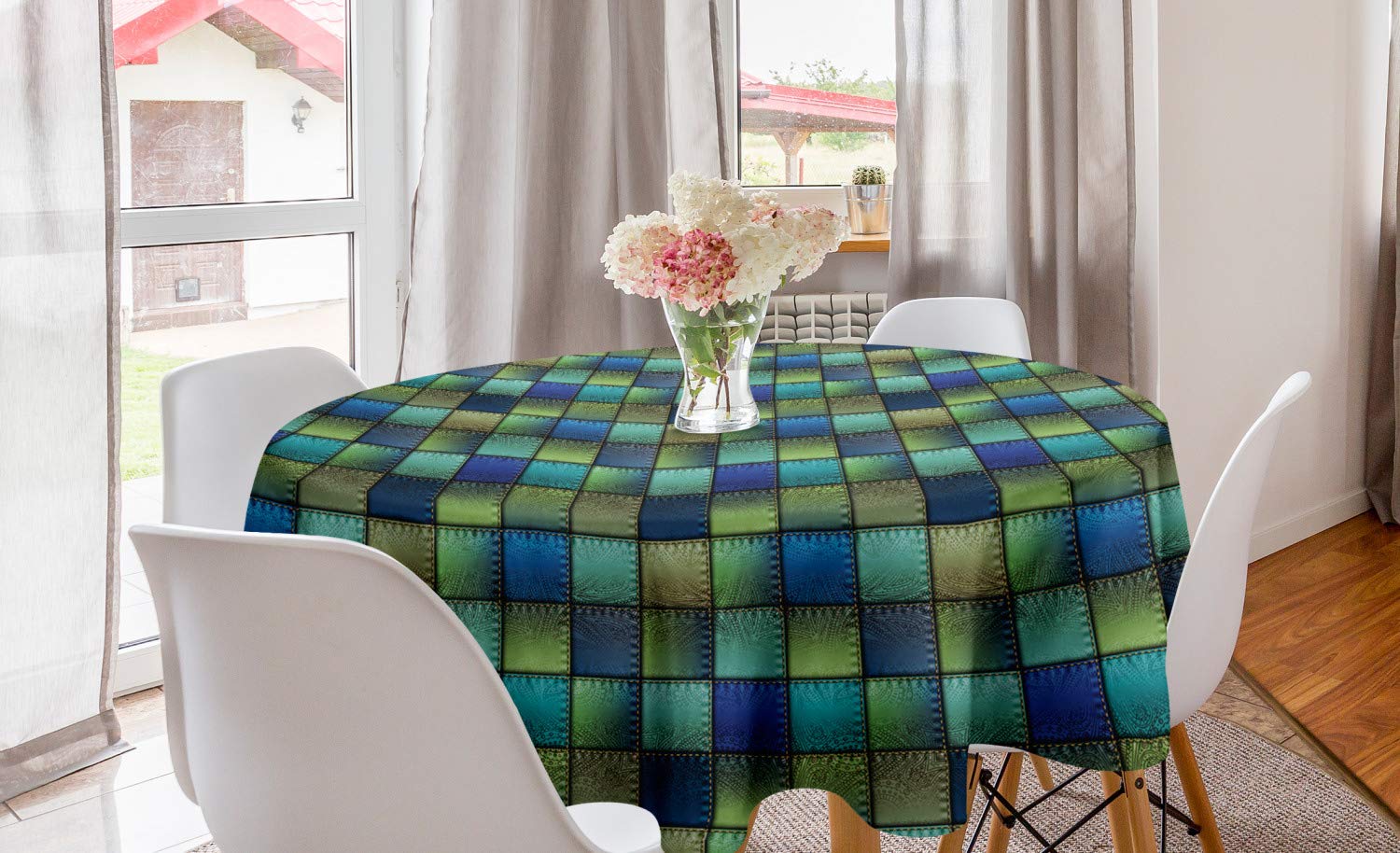 Ambesonne Bohemian Round Tablecloth 60