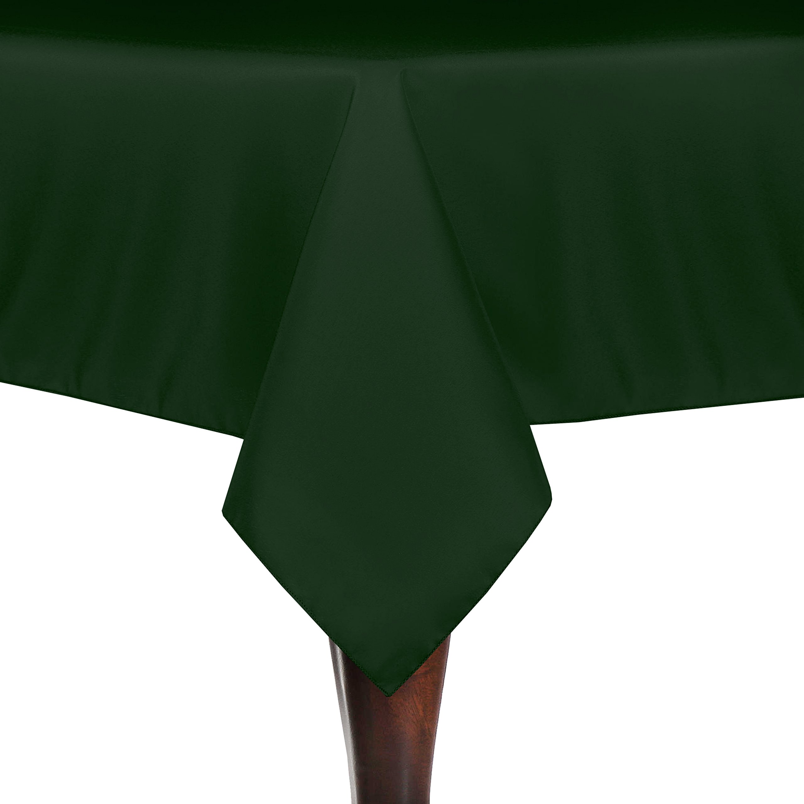Premium 52 x 70 Inch Rectangular Polyester Tablecloth - Moss Green Linen-Like Textile for Dining Tables, Parties, and Home Decor