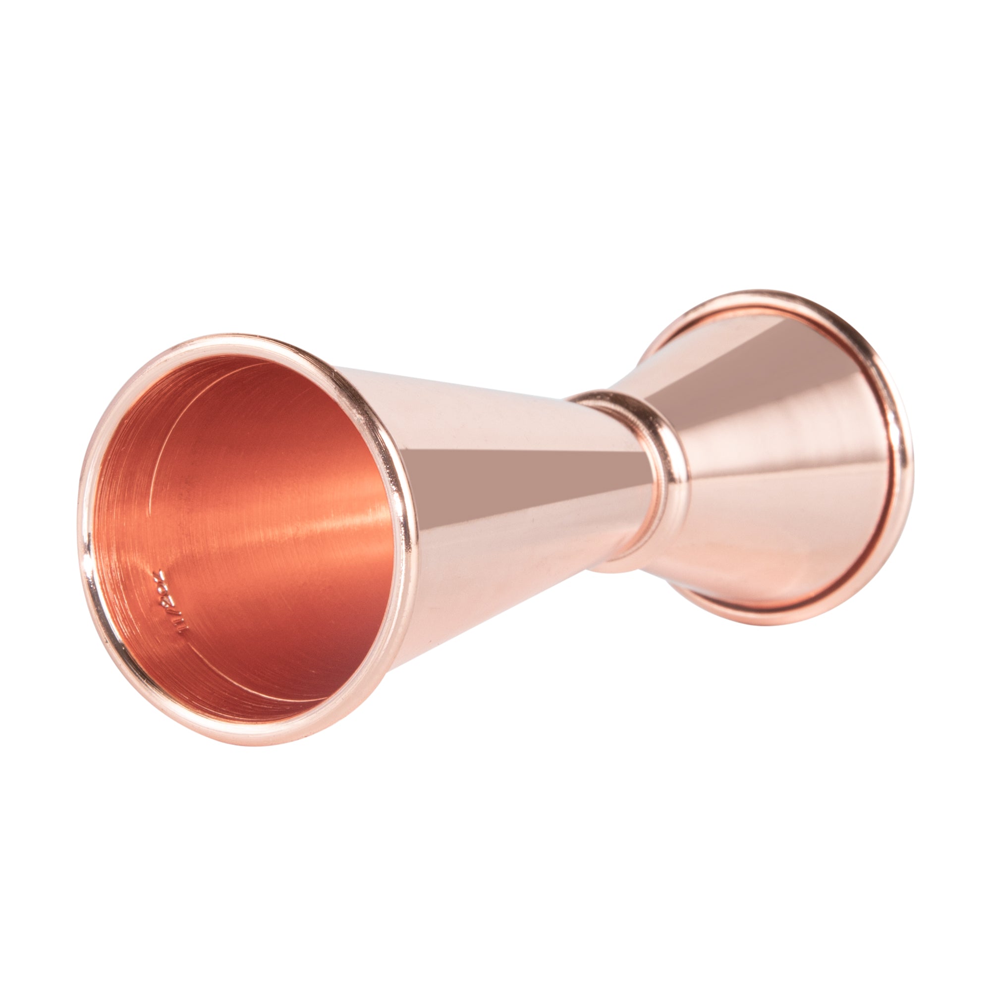 1 oz & 2 oz Copper Plated Stainless Steel Japanese Style Jigger - Professional Cocktail Measuring Cup for Bartenders & Home Mixologists - Perfect for Craft Cocktails, Mixology & Bar Tools Collection
