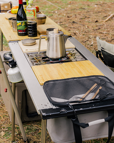 IGT Camp Kitchen & Table Set - Portable Outdoor Cooking Station with Adjustable Height for Camping, Picnics & Backyard BBQs
