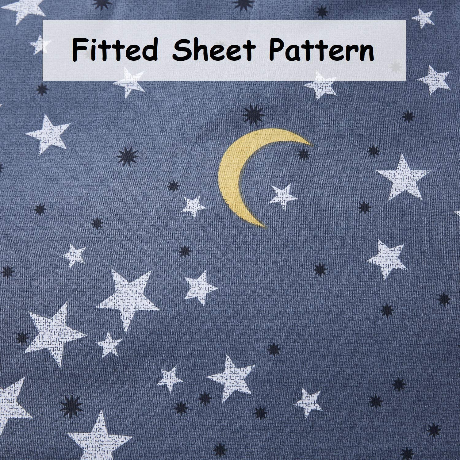 Brandream 7-Piece Queen Size Bed in a Bag - Gray Astronaut Themed Reversible Cotton Bedding Set with Duvet Cover & Sheets | Space-Themed Kids Room Decor for Boys & Girls Bedrooms