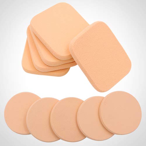 Brussels08 5-Piece Soft Cosmetic Powder Puff & Makeup Sponge Set - Foundation Blender, Blush Applicator, Square Beauty Sponge for Flawless Makeup Application | Perfect for Daily Makeup, Contouring & Professional Use