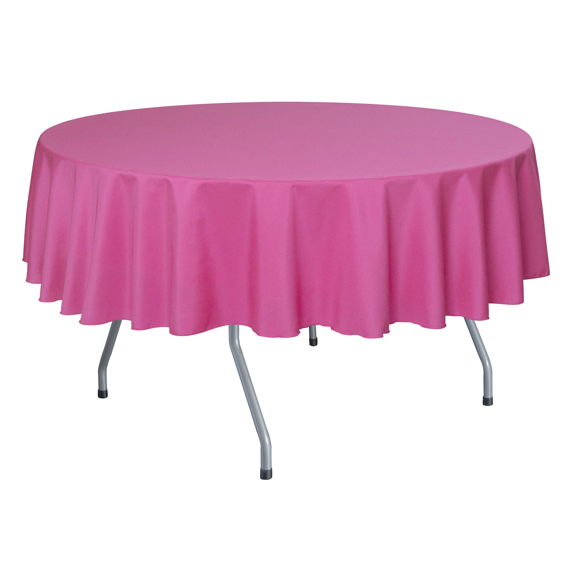 10 Pack 60-Inch Round Polyester Tablecloth - Wrinkle & Stain Resistant Linen-Like Fabric - Fits Tables Under 60