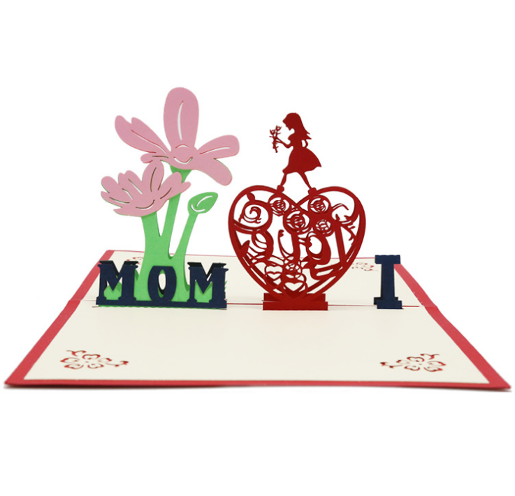 Beautiful Handmade Mother's Day Card - Floral Design with Heartfelt Message - Perfect for Mom's Birthday, Anniversary & Special Occasions