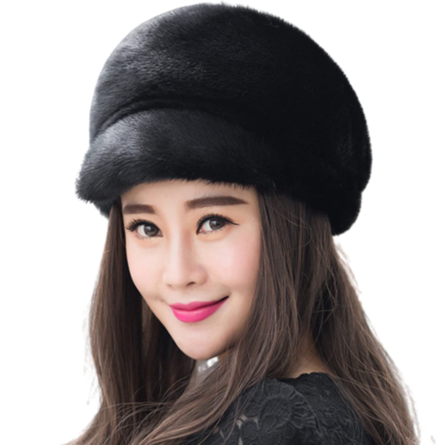 DXIN Women's Russian Style Winter Hat - Soft Faux Fur Fleece Lined Beanie for Cold Weather - Elegant & Warm Winter Accessory for Women & Girls (Color: 4, Size: 61cm) - Perfect for Snow Days, Skiing & Outdoor Activities