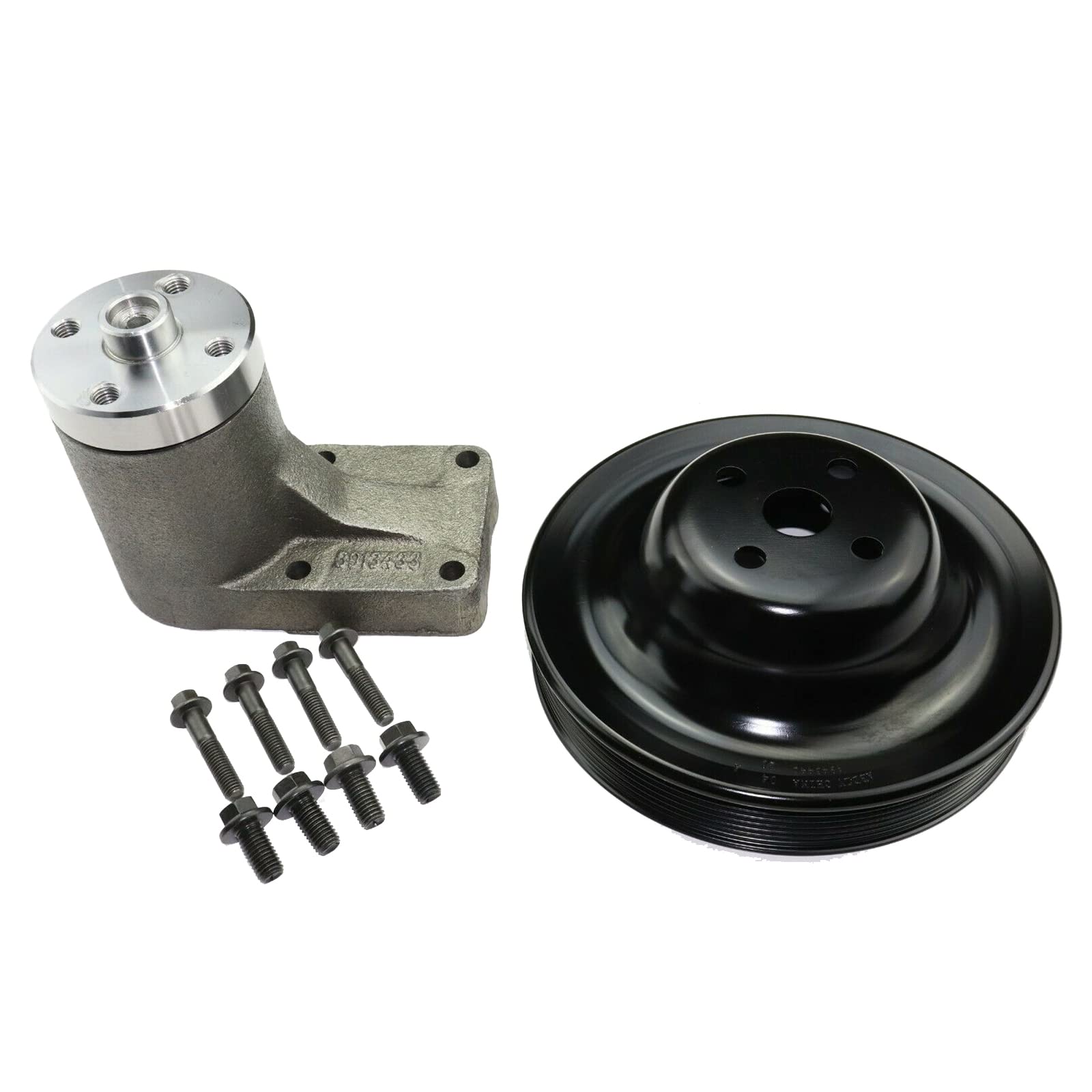 Hconcet Heavy Duty Fan Support Bracket with Pulley & Bolts - Compatible with Cummins 4B 4BT 4BTA 6B 6BT 6BTA Diesel Engines - Replacement Part for Cooling System Maintenance & Repair