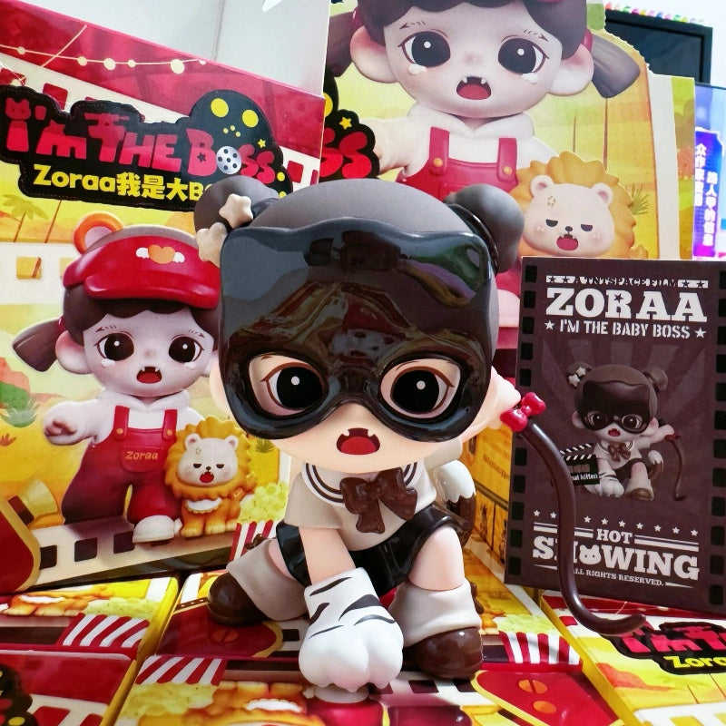 Baby Zoraa I'm The Boss Series Nocturnal Kitten Plush Toy - Cute Stuffed Animal for Kids, Perfect for Bedtime Cuddles & Nursery Decor