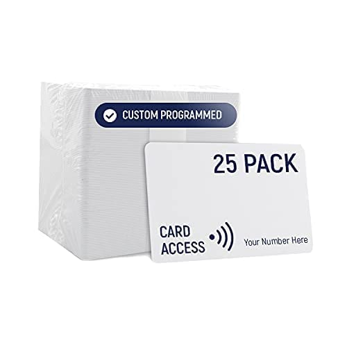 Custom Programmed CardAccess Prox Cards - 26 Bit H10301 Format, HID 1386 & ISOProx II Compatible (25 Pack) for Secure Access Control in Offices, Hotels, and Gated Communities