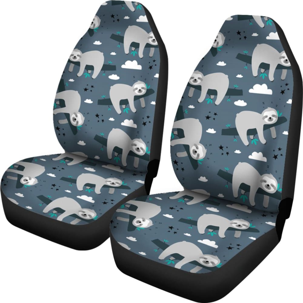 Premium Sloth Print Car Seat Covers - Soft & Durable Universal Fit for Cars, SUVs & Trucks - Perfect for Animal Lovers & Comfortable Daily Commutes
