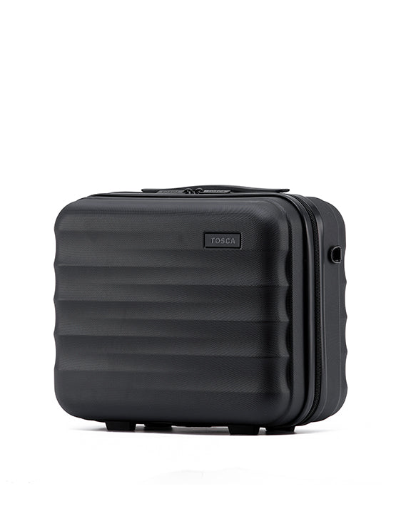 Tosca Interstellar 2.0 2-Piece Luggage Set - 20 Inch Carry-On & Vanity Case in Black | Perfect for Travel, Business Trips & Weekend Getaways
