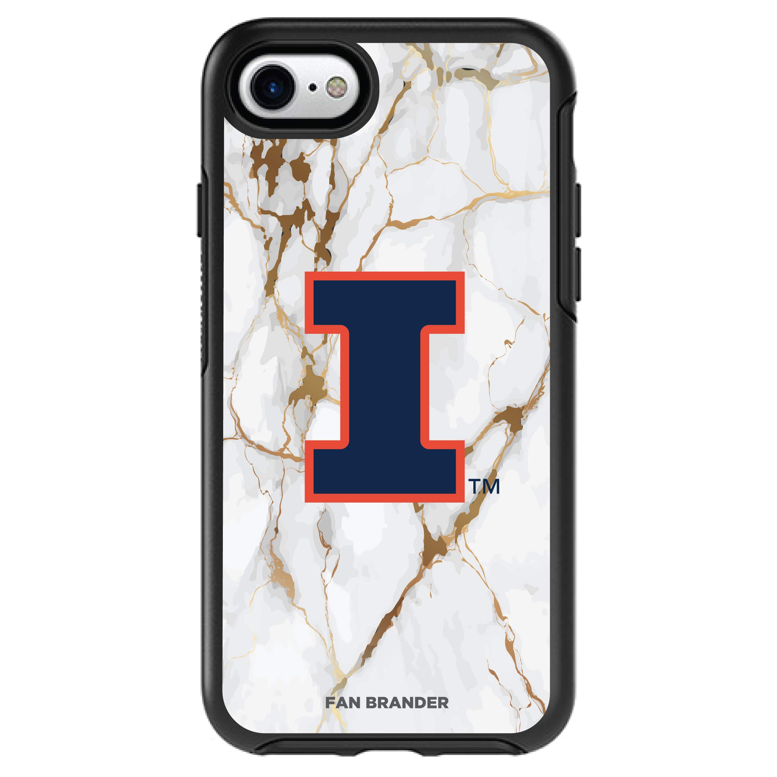 NCAA OtterBox Symmetry iPhone Case - White Marble Design for Apple iPhone | Durable Protection for Daily Use