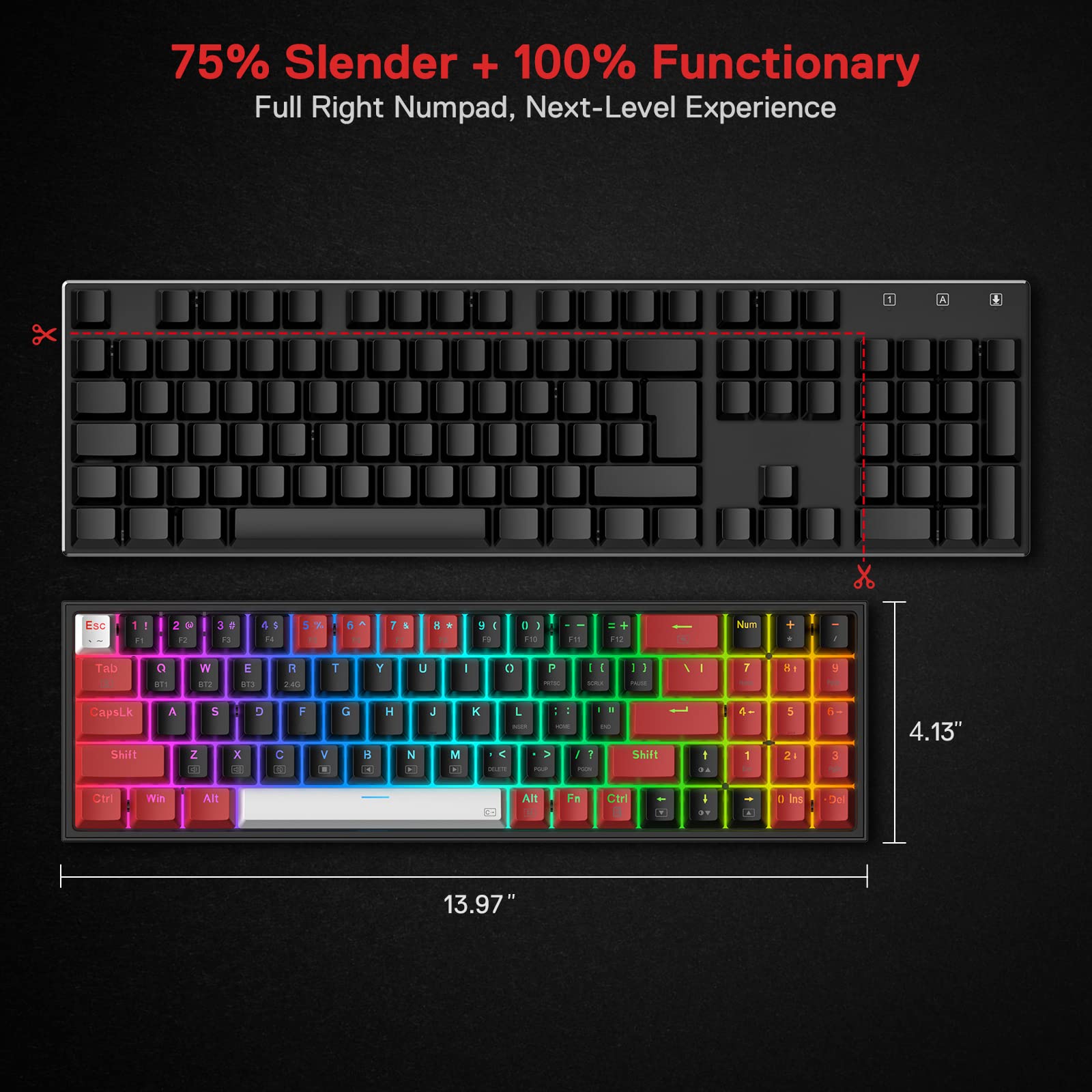 Redragon K628 PRO 60% Compact Mechanical Gaming Keyboard & M991 RGB Gaming Mouse Combo - Perfect for Esports, Streaming, and Office Work